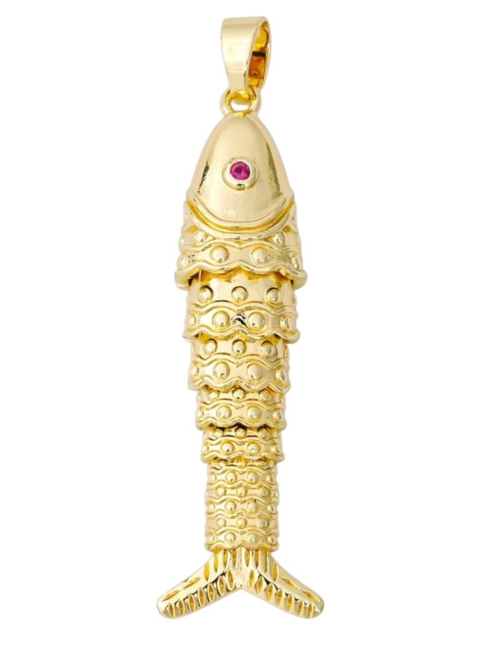 Julia Moss Designs Fish Charm - 24K Gold Filled W/ Gold Toned Chain